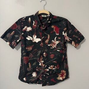 Boy's Floral Button-up Shirt by Vans Size Large